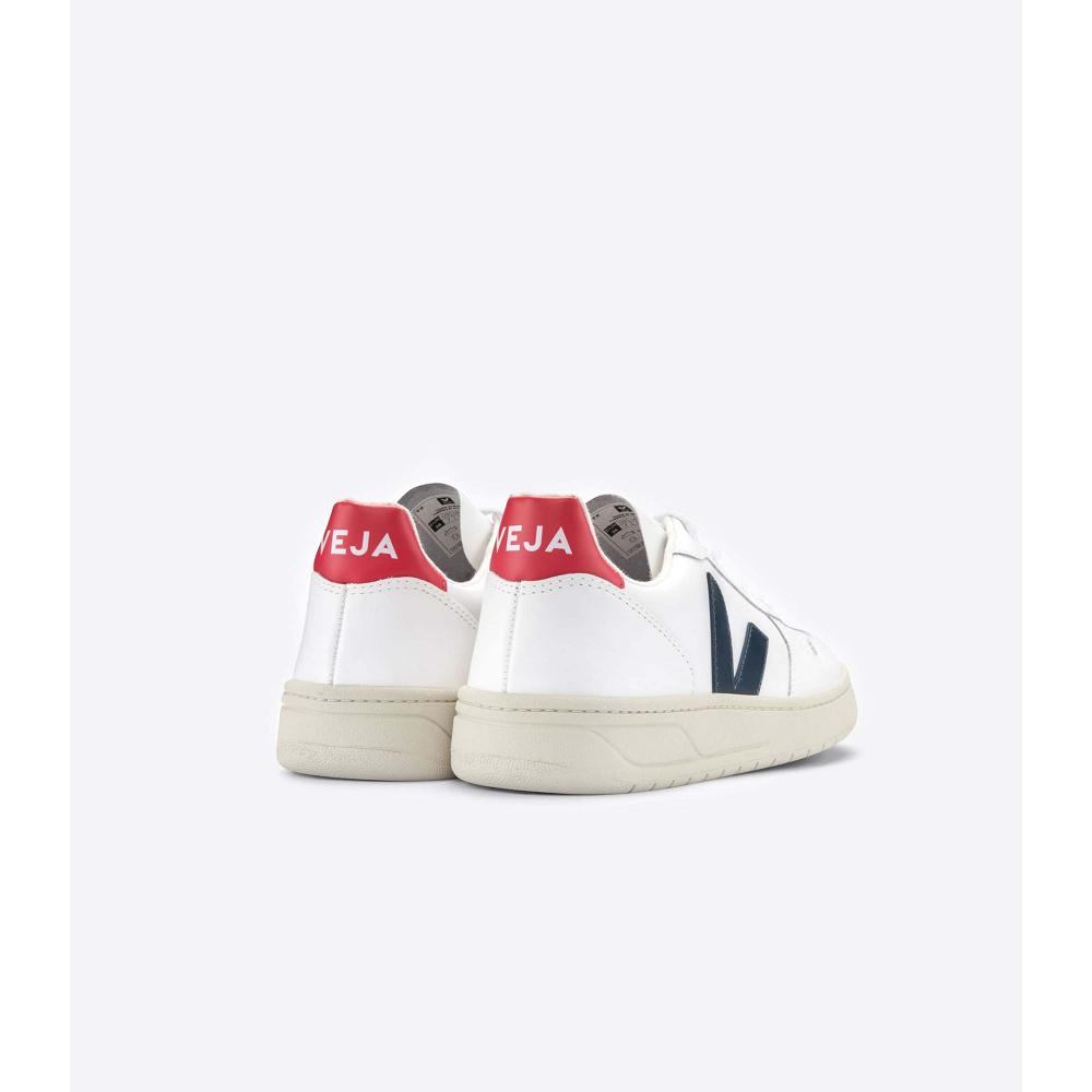 Αθλητικά Παπούτσια ανδρικα Veja V-10 LEATHER White/Red | GR 338DFM